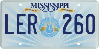 MS license plate LER260