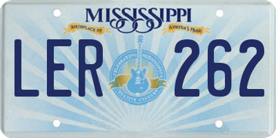 MS license plate LER262