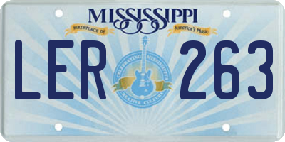 MS license plate LER263
