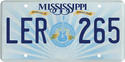 MS license plate LER265