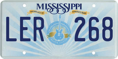 MS license plate LER268