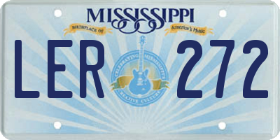 MS license plate LER272