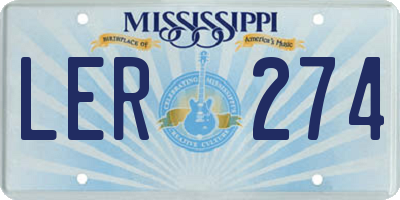 MS license plate LER274