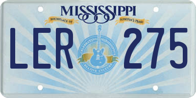 MS license plate LER275