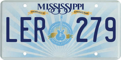 MS license plate LER279