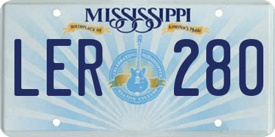 MS license plate LER280