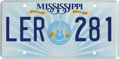 MS license plate LER281