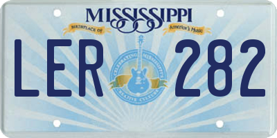 MS license plate LER282