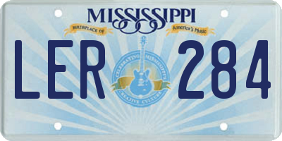 MS license plate LER284