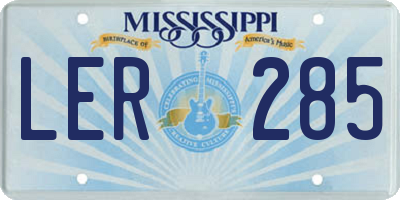 MS license plate LER285