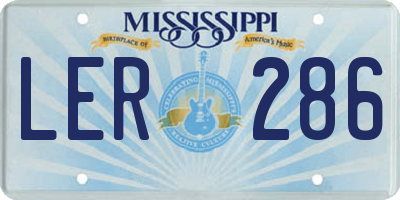 MS license plate LER286