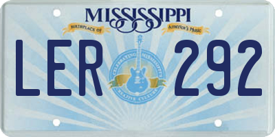 MS license plate LER292