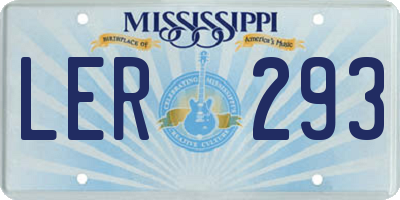 MS license plate LER293