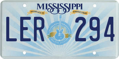MS license plate LER294