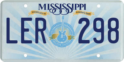 MS license plate LER298