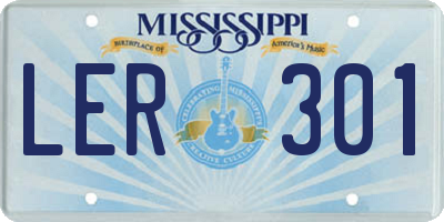 MS license plate LER301