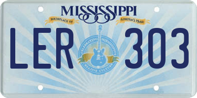 MS license plate LER303