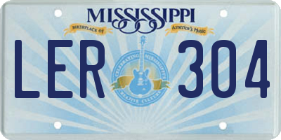 MS license plate LER304