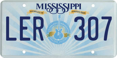 MS license plate LER307