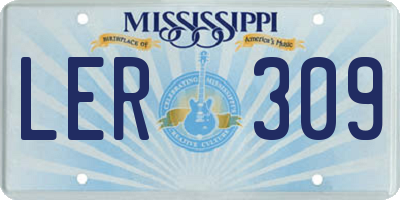 MS license plate LER309