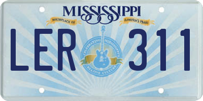 MS license plate LER311