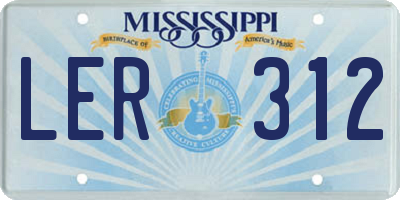 MS license plate LER312