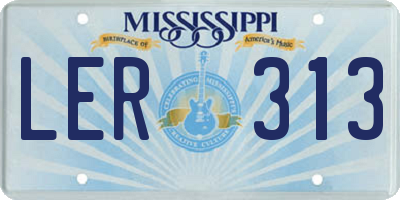 MS license plate LER313