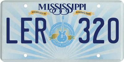 MS license plate LER320