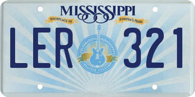 MS license plate LER321