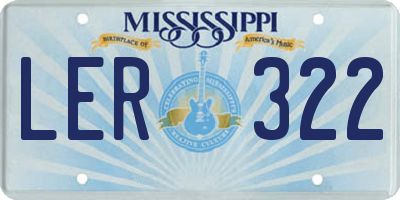 MS license plate LER322