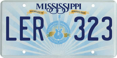 MS license plate LER323