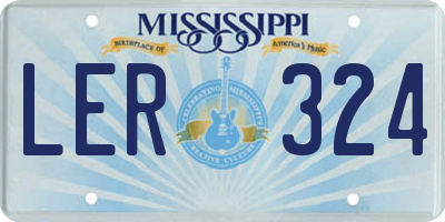 MS license plate LER324