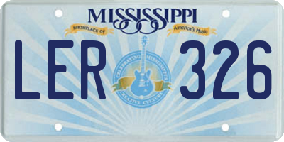 MS license plate LER326