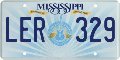 MS license plate LER329