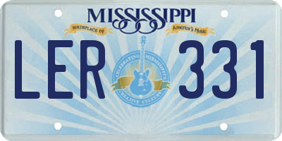 MS license plate LER331