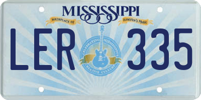 MS license plate LER335