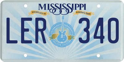 MS license plate LER340
