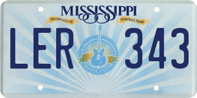 MS license plate LER343