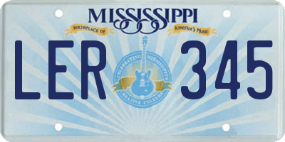 MS license plate LER345