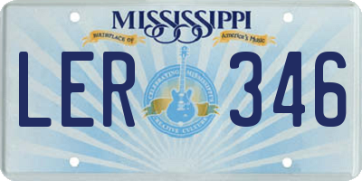 MS license plate LER346