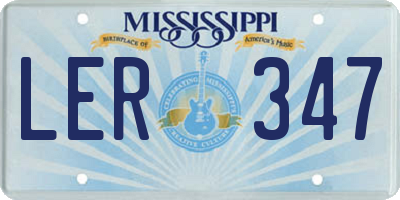 MS license plate LER347