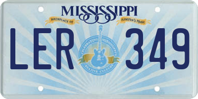 MS license plate LER349
