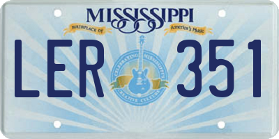 MS license plate LER351