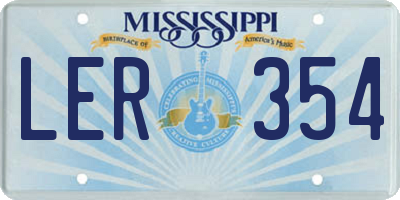 MS license plate LER354