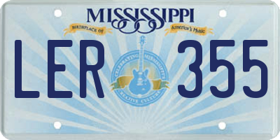 MS license plate LER355