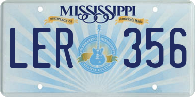 MS license plate LER356