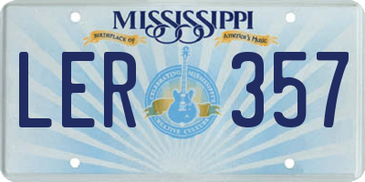 MS license plate LER357