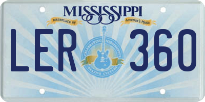 MS license plate LER360