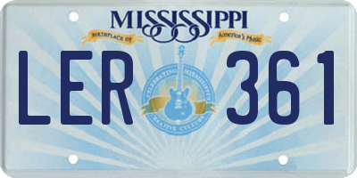 MS license plate LER361