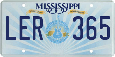 MS license plate LER365
